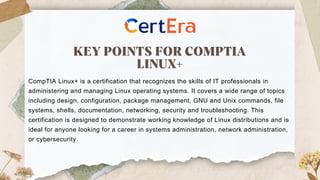 fundamental of Comptia Linux+ and what is Comptia linux+ | PDF