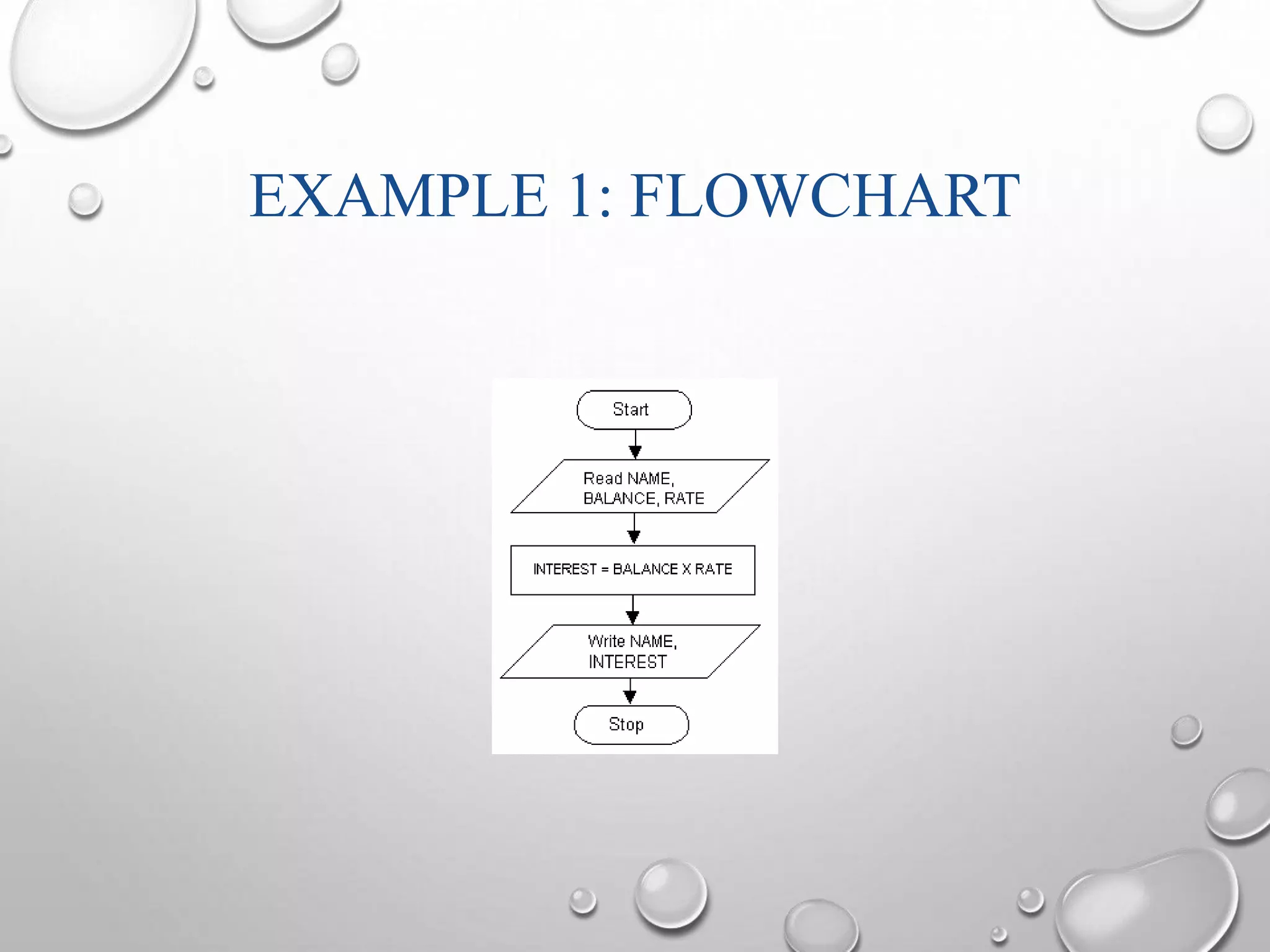 EXAMPLE 1: FLOWCHART 
 