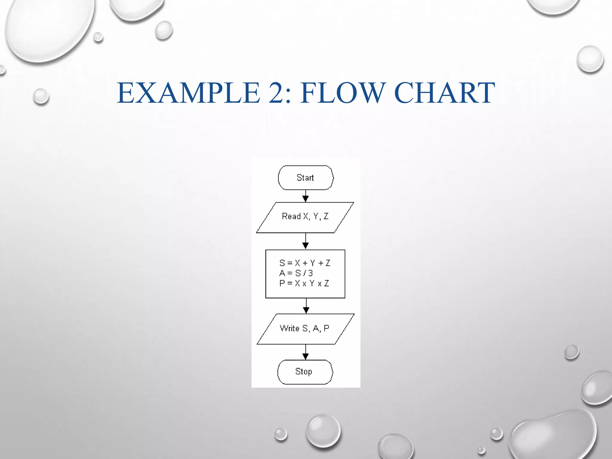 EXAMPLE 2: FLOW CHART 
 