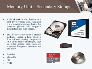 Fixed Storage Computer Storage fundamental of computer.ppt