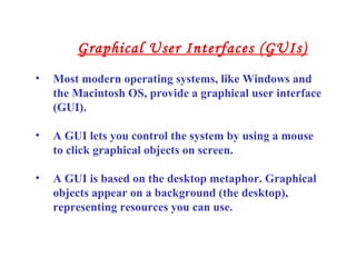 Gui Based Computer Fundamental of Computers | PPT