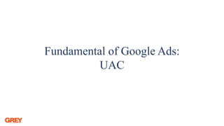 Fundamental of Google Ads:
UAC
 