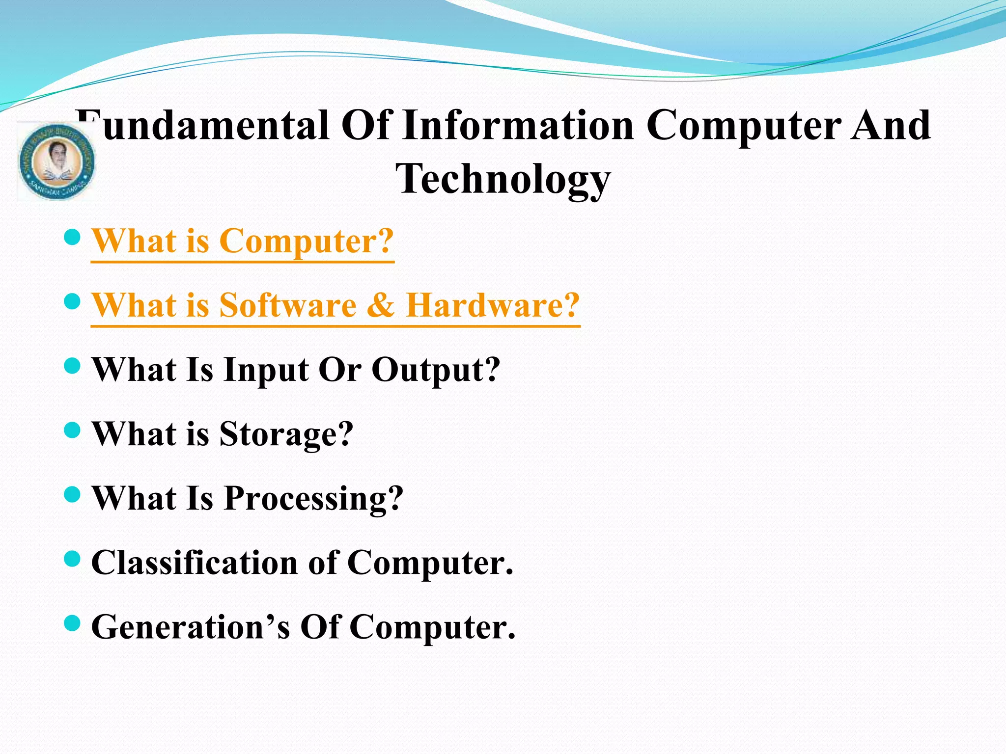 Fundamental of ict | PPTX