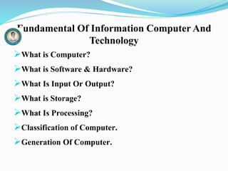 Fundamental of ICT | PPTX