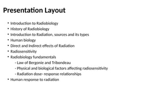 Introduction To Radiobiology Fundamental of Radiobiology.pptx slideshare | PPTX