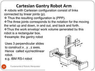 Fundamental of robotic manipulator | PPTX