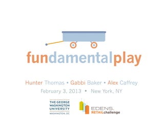 Hunter Thomas  Gabbi Baker  Alex Caffrey
     February 3, 2013  New York, NY
 
