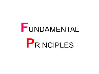 FUNDAMENTAL
PRINCIPLES
 