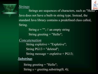 Fundamental programming structures in java | PPT