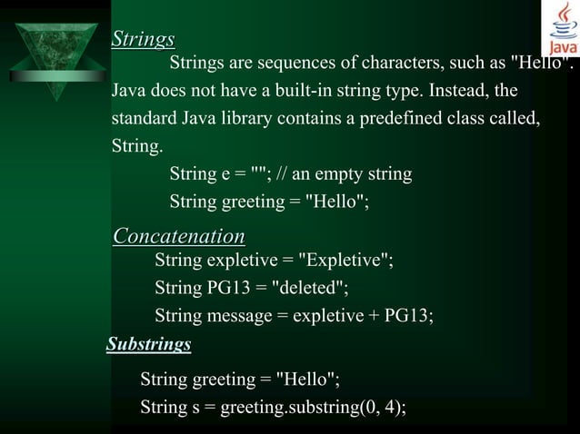 Fundamental programming structures in java | PPTX