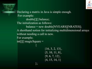 Fundamental programming structures in java | PPTX