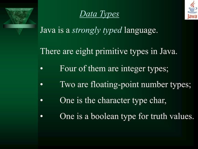 Fundamental programming structures in java | PPTX