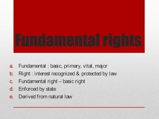 Fundamental rights | PPT