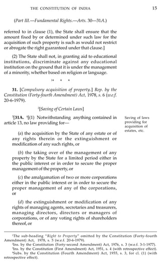 FUNDAMENTAL RIGHTS Laws inconsistent with or in derogation of the ...