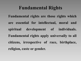 Fundamental rights and duties | PPTX