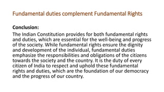Fundamental Rights and Duties in Indian Constitution | PPTX