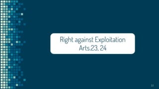 22
Right against Exploitation
Arts.23, 24
 