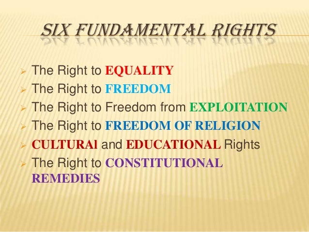 Fundamental rights of indian constitution