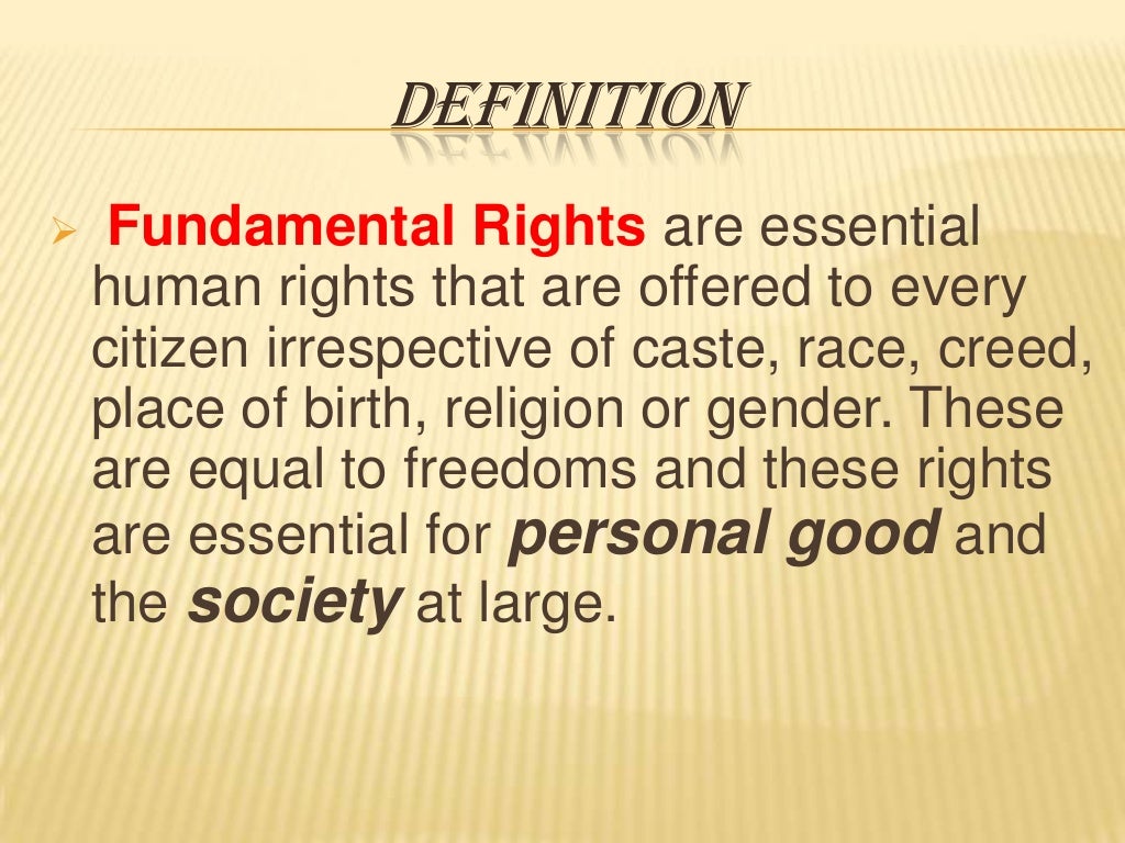 Fundamental Rights Of Indian Constitution