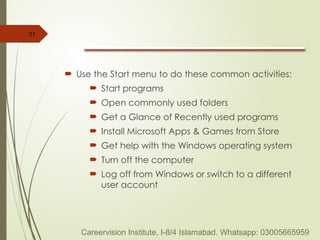 Fundamentals Windows 10 and 11 - a basic-guide | PPTX
