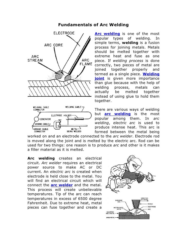 Fundamentals Of Arc Welding