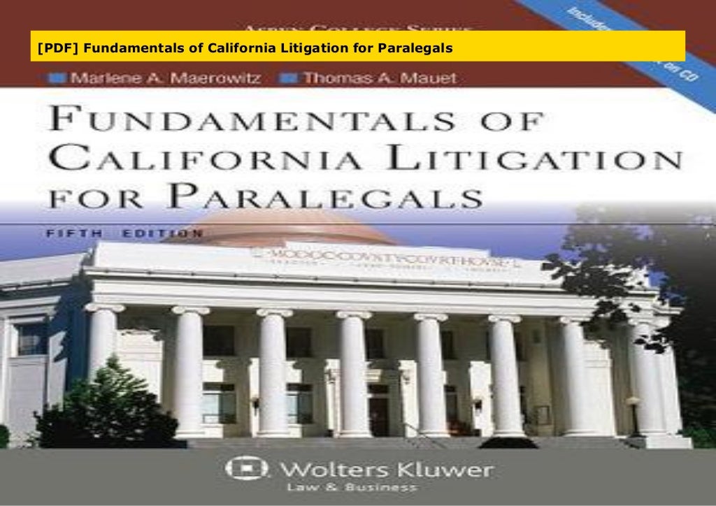 [PDF] Fundamentals of California Litigation for Paralegals