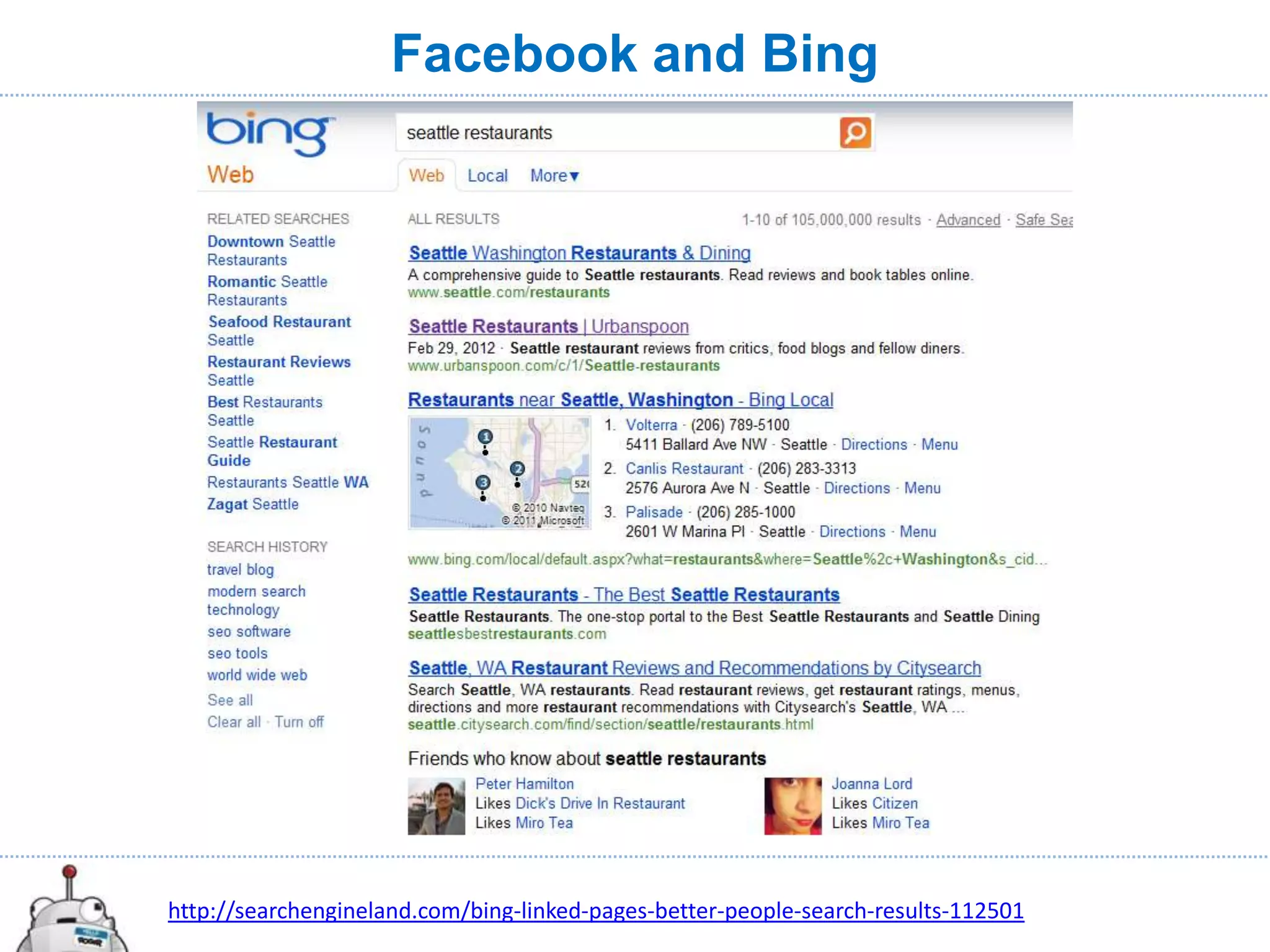 Facebook and Bing




http://searchengineland.com/bing-linked-pages-better-people-search-results-112501
 