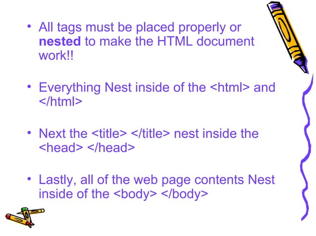 Fundamentals Of Html | PPT | Web Design and HTML | Internet