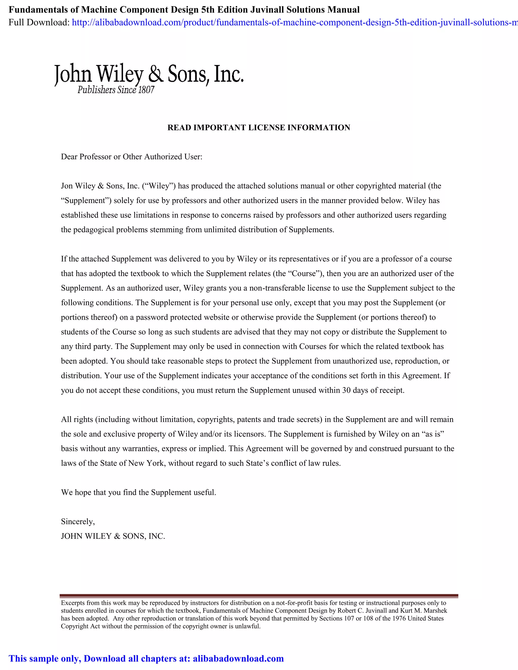 Fundamentals of Machine Component Design 5th Edition Juvinall Solutions ...