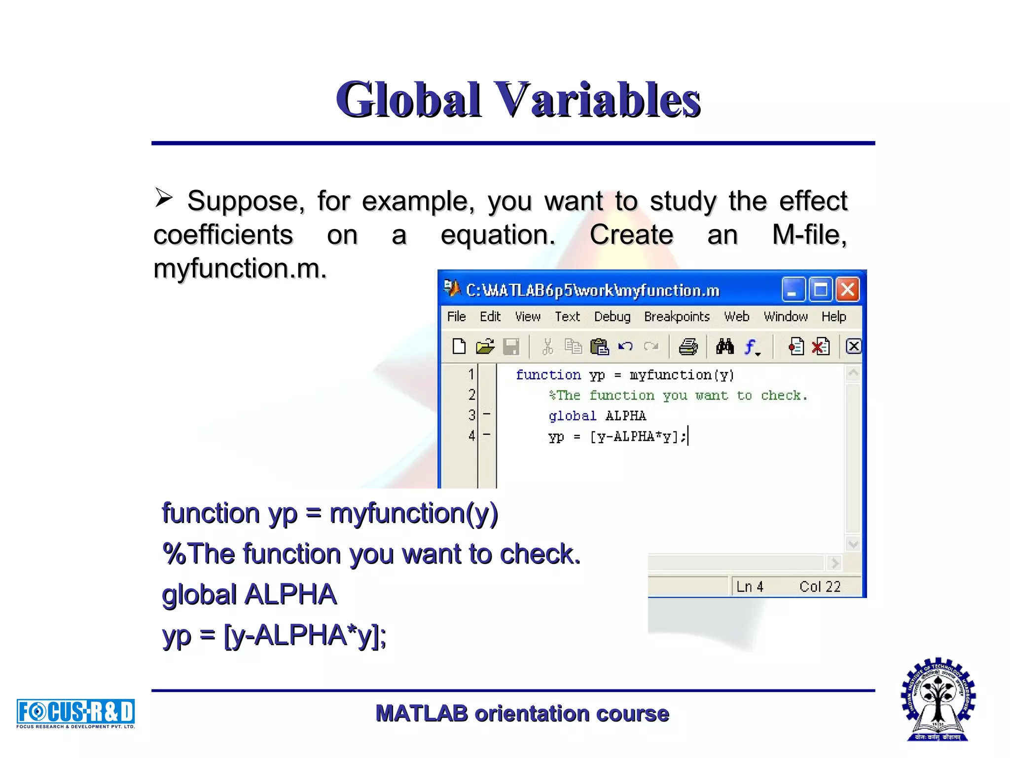 Fundamentals of matlab programming | PPT
