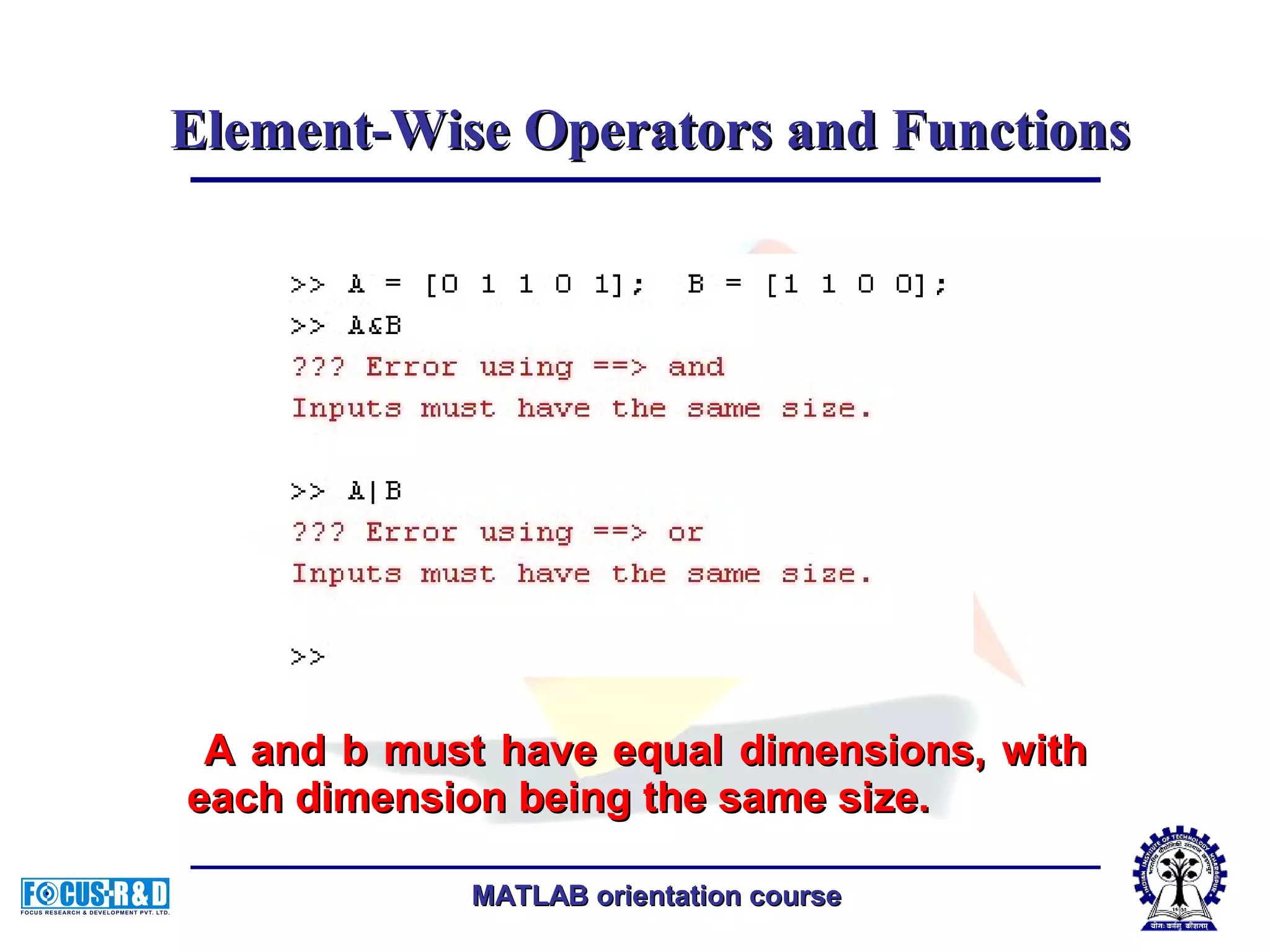 Fundamentals of matlab programming | PPT