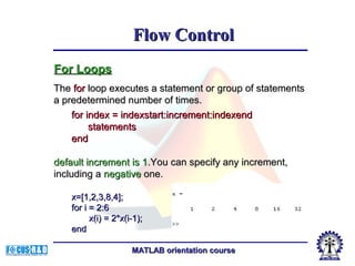 Index Loop Matlab Fundamentals of matlab programming | PPT