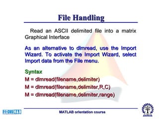 Fundamentals of matlab programming | PPT