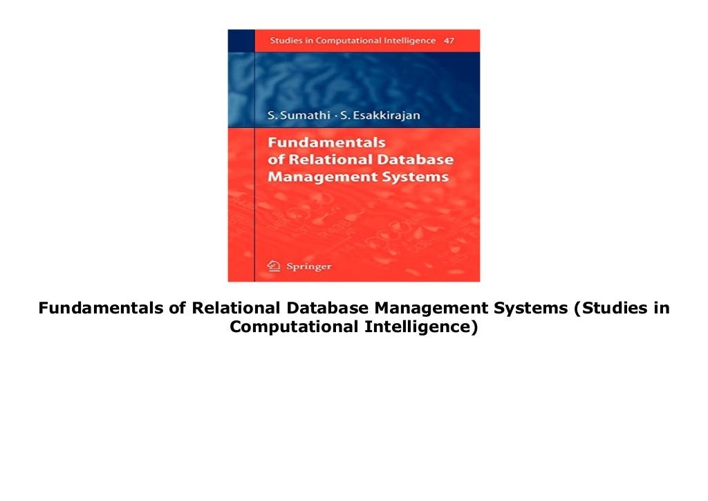 Fundamentals Of Relational Database Management Systems Studies In