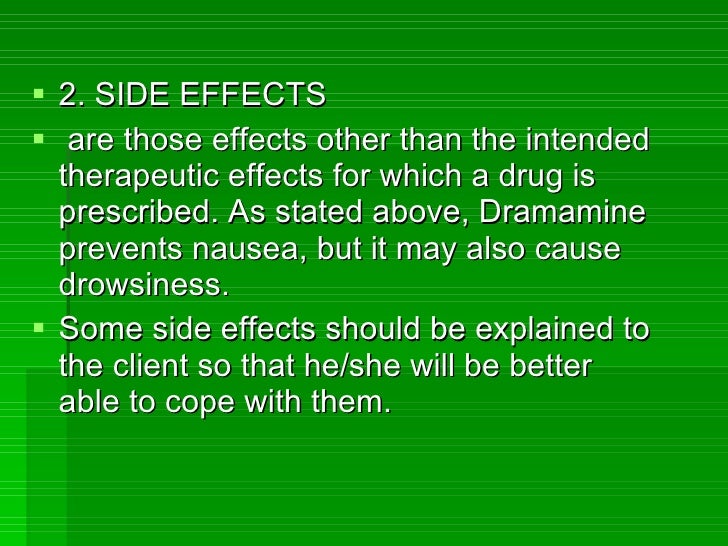 Dimenhydrinate Side Effects