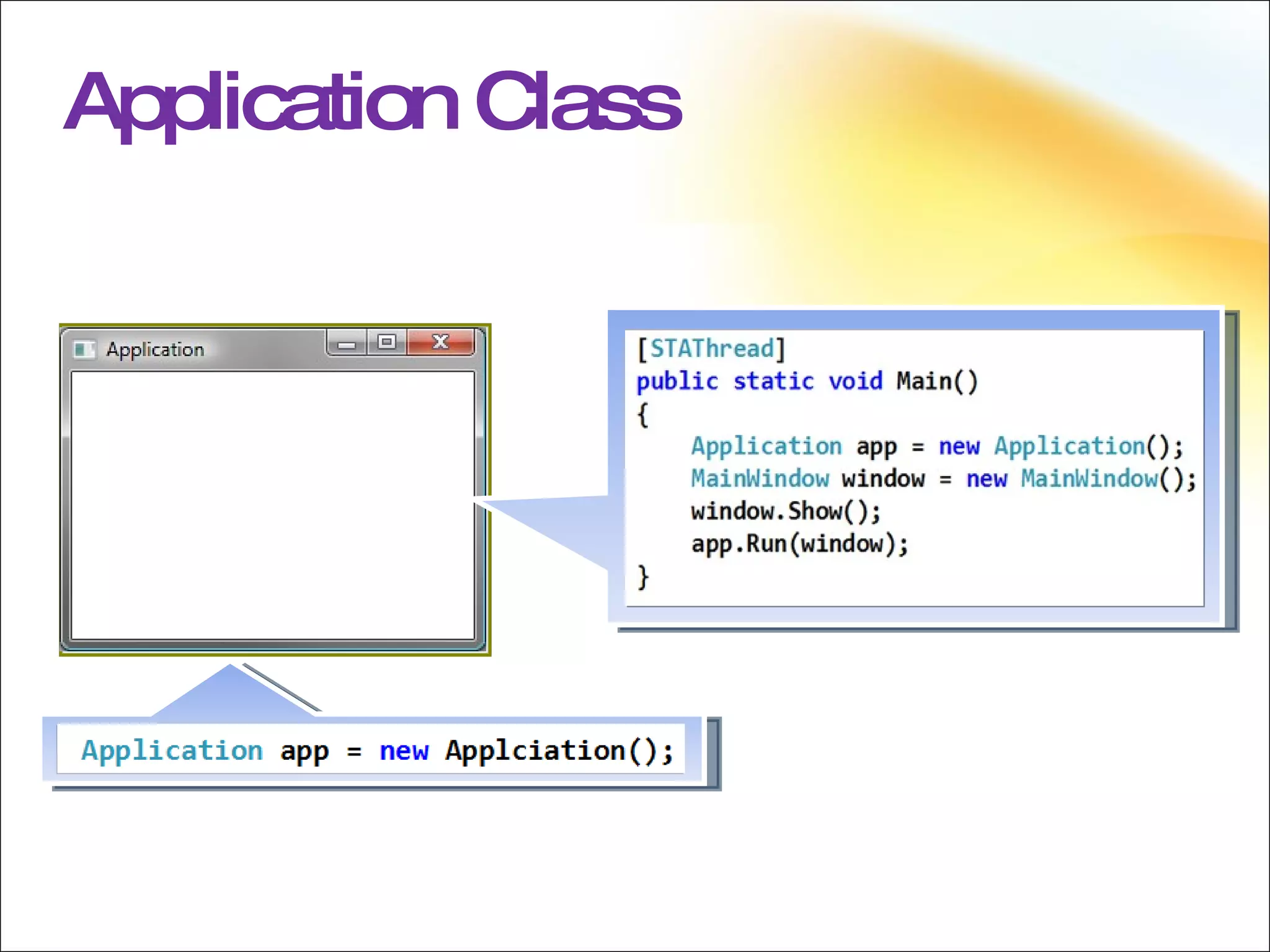Application Class WM_PAINT WM_MOUSEMOVE 