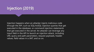 Api For Injection API Security Fundamentals | PPTX