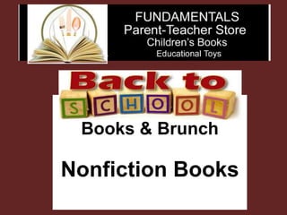 Back to School
Books & Brunch
Nonfiction Books
 