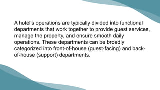 Guest Operations Fundamentals in Lodging Operations in tourism and hospitality | PPTX
