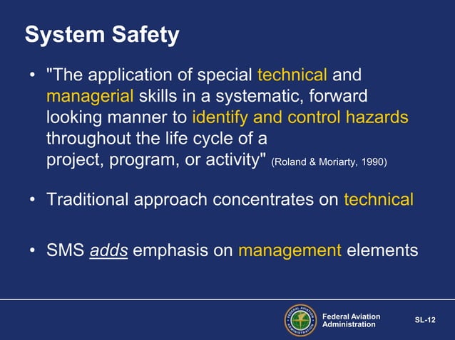 Safety Management Systems (SMS) Fundamentals: Basics | PPT | Air Travel ...