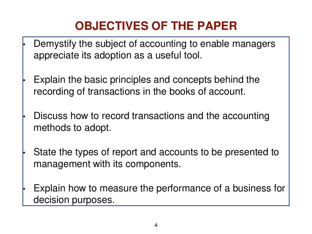 Fundamentals of accounting