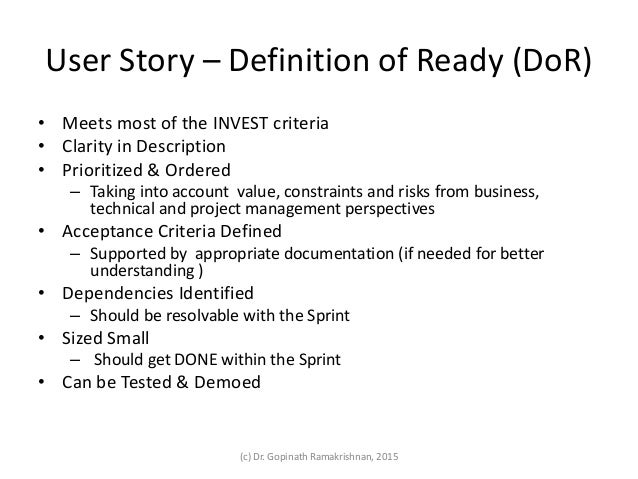 definition of ready in agile definition of ready in agile