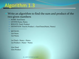 Fundamentals of algorithms | PPT