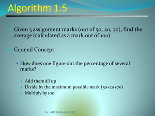 Fundamentals of algorithms | PPT