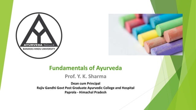 Fundamentals Of Ayurveda Ppt Hinduism Religion Spirituality