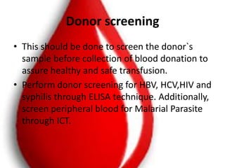 Fundamentals of Blood Banking | PPTX