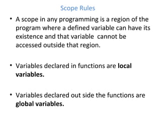 Fundamentals of c language | PPT