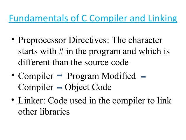 Fundamentals of c language