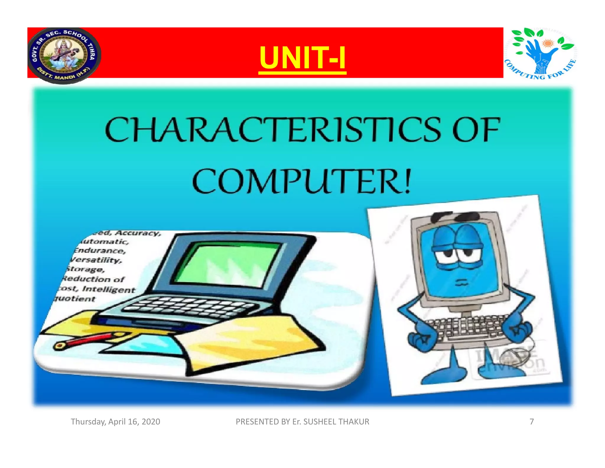UNITUNIT--II
Thursday, April 16, 2020 PRESENTED BY Er. SUSHEEL THAKUR 7
 
