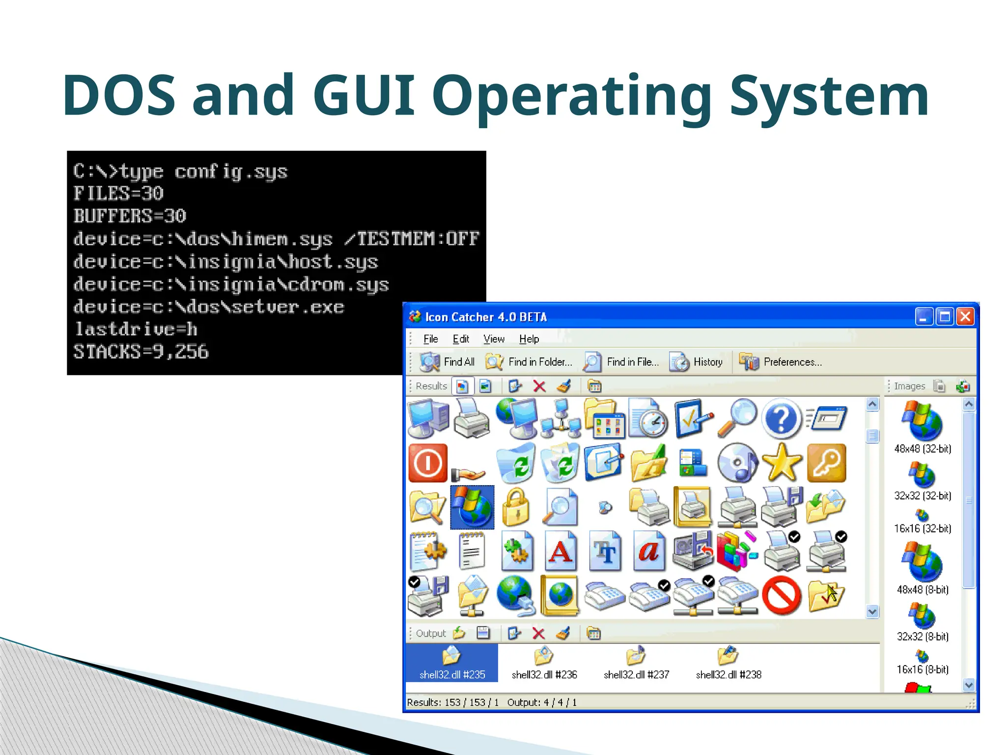 DOS and GUI Operating System 